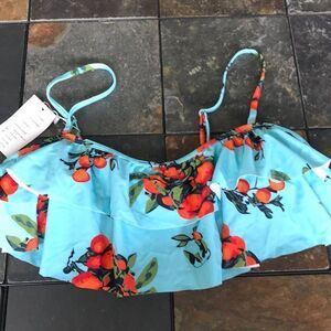 UTTU Triangle Ruffled Swim top size XL